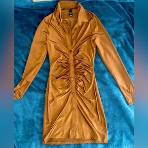 Women’s Windsor Brown Button Down Long Sleeve Dress. Size Small.